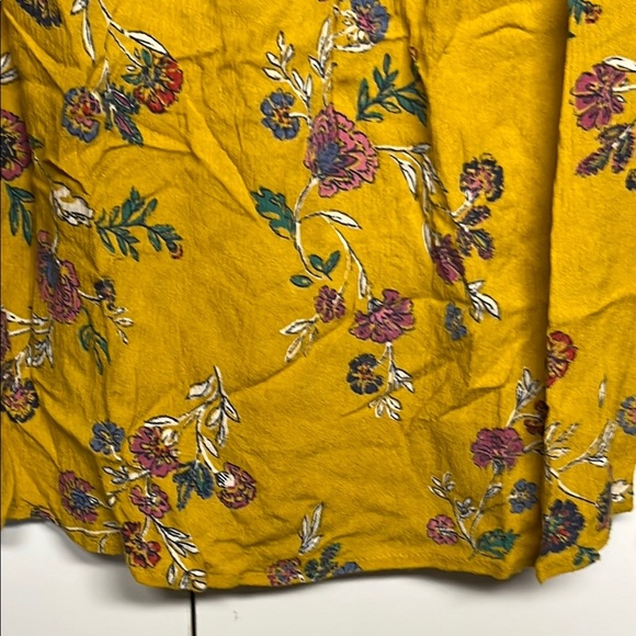 Floral Mustard Boho Women's Top - Picture 5 of 9